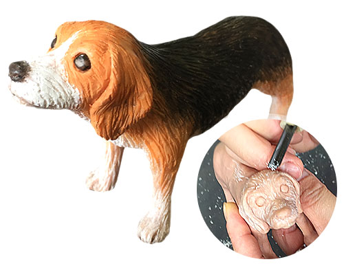 【画像】スカルプトで制作した犬のフィギュア作品例