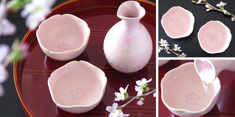 【画像】桜色の和食器作品例・使用例