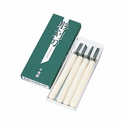 児童用彫刻刀 4本組(紙箱入り・全鋼製)