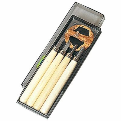 マルイチ児童用彫刻刀 4本組（プラケース入・バレン付）