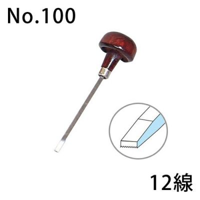 EC-連発ビュラン No.100（12線、刃幅3.2mm）［輸入品］