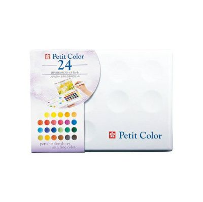 サクラプチカラー 24色セット 水筆入(NCW-24H)