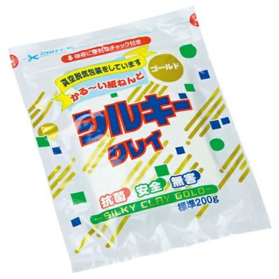 シルキークレイ ゴールド 200g(軽い彫塑粘土)
