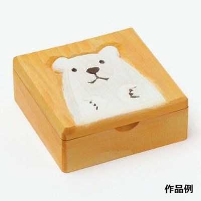 木彫スクエアボックス(朴)