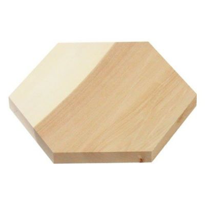 木彫板14mm厚 桂 六角 150mm(172mm)【返品交換不可商品】