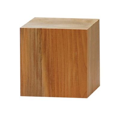 木彫立方体 桂(75mm立方)【返品交換不可商品】