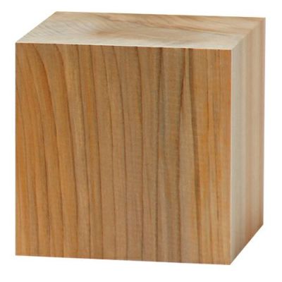 木彫立方体 桂(100mm立方)【返品交換不可商品】