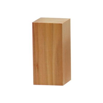 木彫立方体 桂(40角×80mm)【返品交換不可商品】