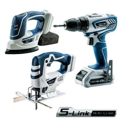 電動工具セット 3点組 プラスチックケース付(S-Link14.4V充電式)