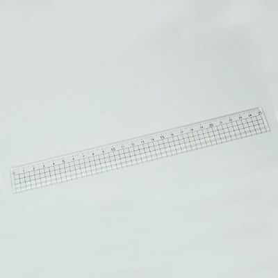 直定規アクリル製 25cm(5mm方眼入)