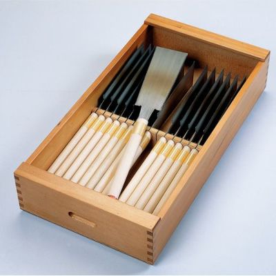 両刃のこセット(木箱入り) 15本組