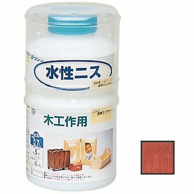 ワシン水性ニス 0.7L マホガニー