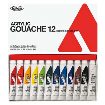 ホルベイン アクリリックガッシュスクール 12色セット(12mL)