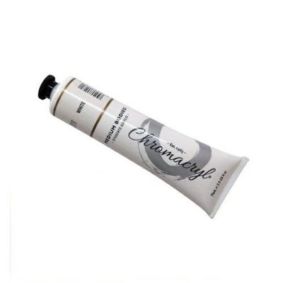 クロマクリル ホワイト 75mL(水性アクリル絵具)