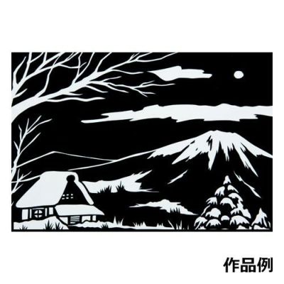切り絵 200×270mm(黒シート粘着)
