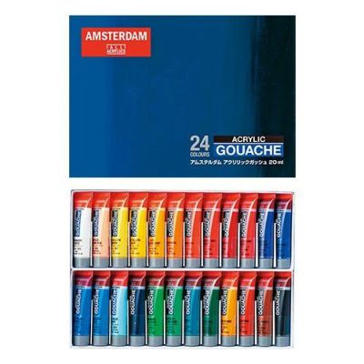 アムステルダム・アクリリックガッシュ 24色セット(20mL)