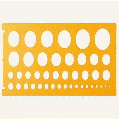 美術定規 中-3 楕円45° No.34-603