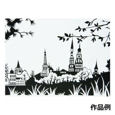 切り絵 小 200×270mm(白シート粘着)