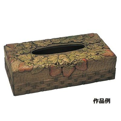 木彫ティッシュボックス 朴